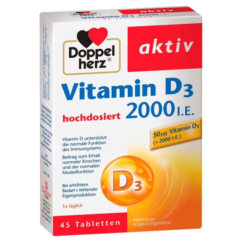 Doppelherz Vitamin D3 2000 I.E. 45 Stück